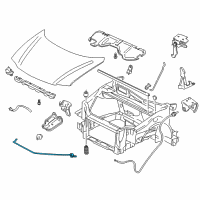 OEM 2002 Chevrolet Venture Rod Asm-Hood Hold Open Diagram - 10352197