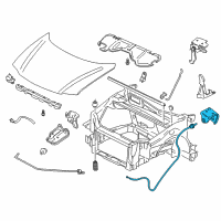 OEM 2003 Chevrolet Venture Handle Asm-Hood Primary Latch Release Cable Diagram - 15265993