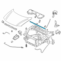 OEM 2005 Chevrolet Venture Weatherstrip Asm-Hood Rear *Marked Print Diagram - 10330793