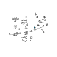 OEM 2001 Toyota Avalon Center Pipe Hanger Diagram - 17565-0A040