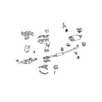 OEM Toyota Muffler W/Tailpipe Hanger Diagram - 17565-0A071