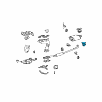 OEM 2001 Toyota Avalon Muffler W/Tailpipe Support Diagram - 17509-0A050