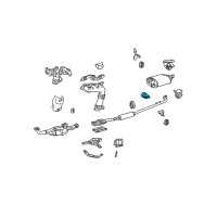 OEM 2016 Toyota Avalon Center Pipe Damper Diagram - 17581-67010