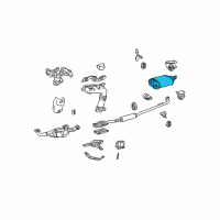 OEM Toyota Avalon Muffler W/Tailpipe Diagram - 17430-0A181