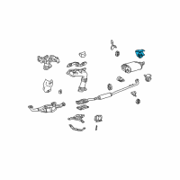 OEM 2003 Toyota Camry Muffler W/Tailpipe Support Diagram - 17509-0A060