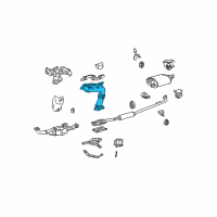 OEM 1999 Lexus ES300 Exhaust Manifold Converter Sub-Assembly Diagram - 25052-20090