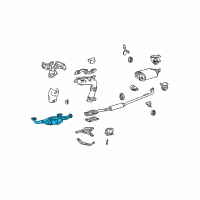 OEM Toyota Avalon Converter & Pipe Diagram - 17410-0A220