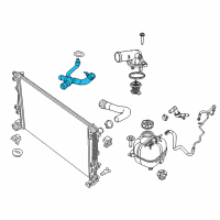 OEM 2017 Chrysler 200 Hose-Radiator Outlet Diagram - 68104977AD