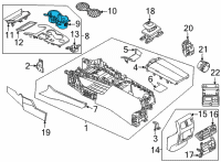 OEM Nissan Rogue Holder Assy-Cup Diagram - 68430-6RR0A