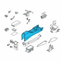 OEM Kia Cadenza Console Assembly-Floor Diagram - 84610F6000YBH