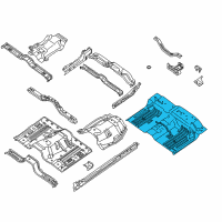 OEM Nissan Titan Floor-Rear, Front Diagram - 74512-ZH030