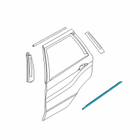 OEM BMW X6 Outer Weatherstrip, Rear Left Door Diagram - 51-35-7-187-217