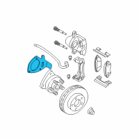 OEM Chevrolet Venture Shield, Front Brake Diagram - 25862793