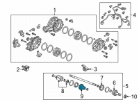 OEM 2022 Acura MDX BOOT SET, INBOARD Diagram - 42017-TYA-A00