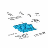 OEM Toyota Matrix Front Floor Pan Diagram - 58111-02921