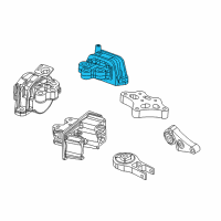 OEM 2017 Jeep Renegade DAMPER-Engine Mount Diagram - 68254669AA