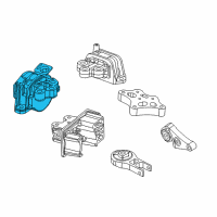 OEM Jeep Renegade DAMPER-Engine Mount Diagram - 68418168AA