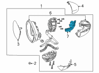 OEM 2020 Honda Accord Light Assembly, Driver Side Turn Diagram - 34350-TVA-A01