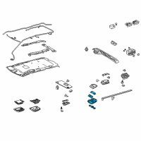 OEM Toyota Map Lamp Assembly Diagram - 63650-08311-A0