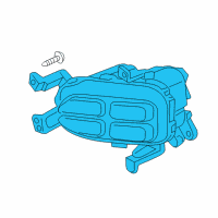 OEM Kia Cadenza Front Fog Lamp Assembly, Left Diagram - 92201F6110