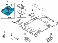 OEM 2021 Hyundai Sonata Lamp Assembly-Overhead Console Diagram - 92810-L0100-YTH