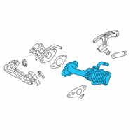 OEM 2019 Lexus ES300h Cooler Assembly, EGR Diagram - 25680-F0020