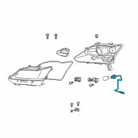 OEM 2013 Lexus GS450h Cord, Headlamp, RH Diagram - 81125-30G80