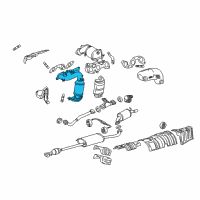 OEM 2007 Lexus RX400h Exhaust Manifold Converter Sub-Assembly, No.2 Diagram - 25052-20220