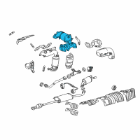OEM 2008 Lexus RX400h Exhaust Manifold Sub-Assembly, Right Diagram - 17140-20120