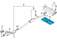 OEM Hyundai Tucson PANEL-HEAT PROTECTOR, RR Diagram - 28795-N9010