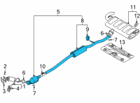 OEM Hyundai MUFFLER COMPLETE-CENTER Diagram - 28600-CW370