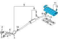 OEM 2022 Hyundai Tucson MUFFLER ASSY-REAR Diagram - 28710-CW540