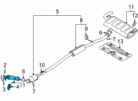 OEM Hyundai Tucson MUFFLER ASSY-FRONT Diagram - 28610-CW330