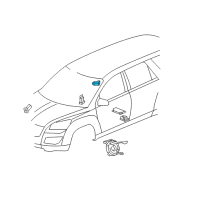 OEM GMC Acadia Side Sensor Diagram - 13502577