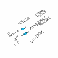 OEM 2009 Kia Borrego Catalytic Converter Assembly Diagram - 289503F110