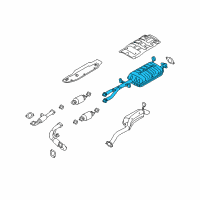 OEM Kia Borrego Tail Pipe W/Muffler Diagram - 287002J200