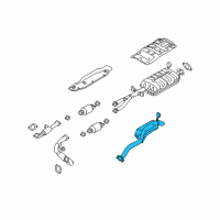 OEM Kia Borrego Tail Pipe Assembly Diagram - 287502J200