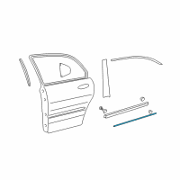 OEM 2005 Hyundai Sonata Bright-Waist Line Molding Rear Door, LH Diagram - 87735-3D000