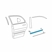 OEM Hyundai Sonata Moulding-Waist Line Rear Door, RH Diagram - 87734-3D000