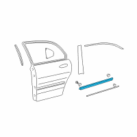 OEM 2002 Hyundai Sonata Moulding-Waist Line Rear Door, RH Diagram - 87734-3D000