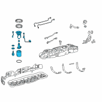 OEM 2018 Toyota Tundra Fuel Pump Assembly Diagram - 77020-0C160