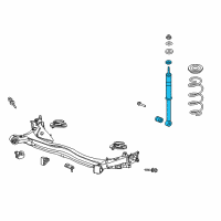 OEM Honda Fit Shock Absorber, Rear Diagram - 52610-TK6-306