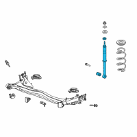 OEM 2013 Honda Fit Shock Absorber, Rear Diagram - 52610-TK6-308