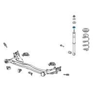 OEM 2012 Honda Fit Rubber, Rear Damper Mounting Diagram - 52725-SAA-G01
