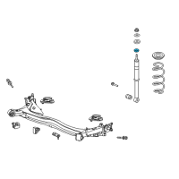 OEM 2010 Honda Fit Rubber, Rear Damper Mounting Diagram - 52725-SAA-G01