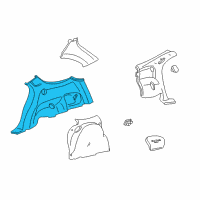 OEM 2005 Ford Taurus Quarter Trim Panel Diagram - 3F1Z-7431012-AAA