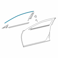 OEM 2019 Infiniti QX30 Moulding-Front Door Sash, Front RH Diagram - 80282-5DA0A