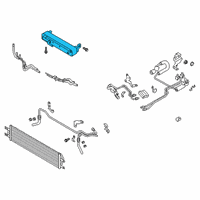 OEM Ford Police Interceptor Utility Auxiliary Cooler Diagram - L1MZ-7869-B