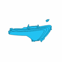 OEM 2012 Kia Sportage Front Fog Lamp Assembly, Right Diagram - 922023W000