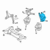 OEM 2021 BMW 430i ENGINE SUPPORTING BRACKET, L Diagram - 22-11-6-876-205